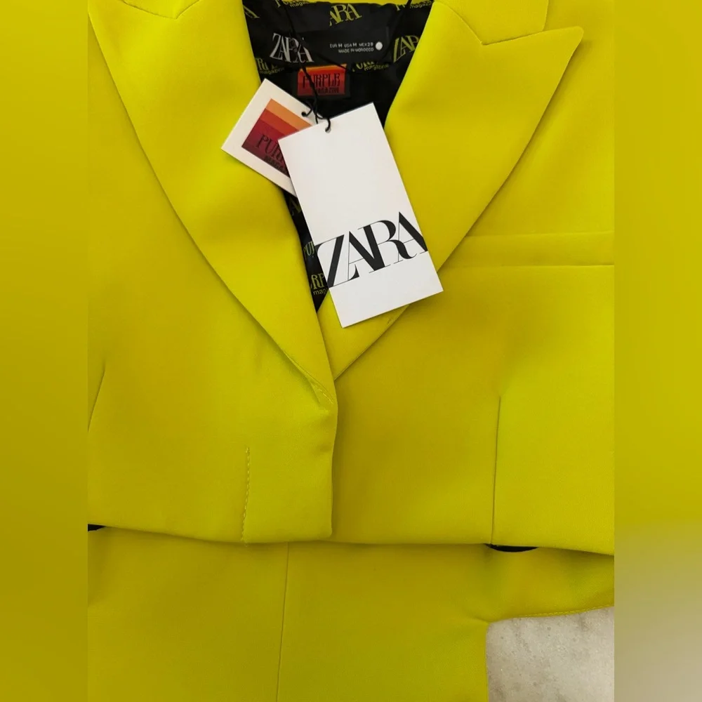 Zara x purple magazine blazer